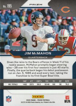 2020 Panini Prizm - Prizm Lazer #195 Jim McMahon Back