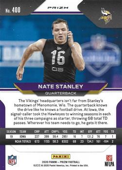 2020 Panini Prizm - Prizm No Huddle #400 Nate Stanley Back