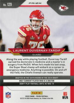 2020 Panini Prizm - Prizm Orange #129 Laurent Duvernay-Tardif Back