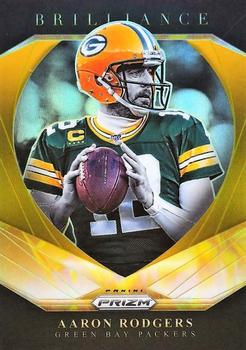 2020 Panini Prizm - Brilliance Prizms Gold #10 Aaron Rodgers Front