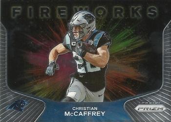 2020 Panini Prizm - Fireworks #1 Christian McCaffrey Front