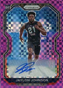 2020 Panini Prizm - Rookie Autographs Prizm Purple Power #306 Jaylon Johnson Front