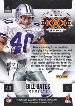 2020 Panini Prizm - Super Bowl Signatures #SBXXX-BB Bill Bates Back