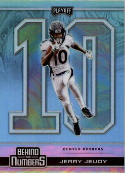 2020 Panini Playoff - Behind the Numbers Silver #BTN-30 Jerry Jeudy Front