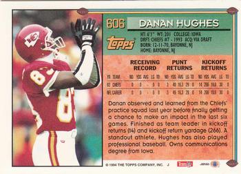 1994 Topps - Special Effects #606 Danan Hughes Back