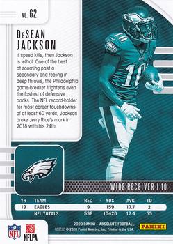 2020 Panini Absolute - Retail #62 DeSean Jackson Back