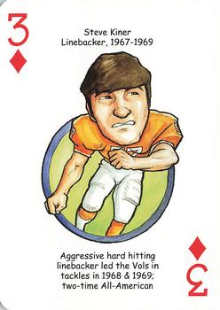 2007 Hero Decks Tennessee Volunteers Football Heroes Playing Cards #3♦ Steve Kiner Front