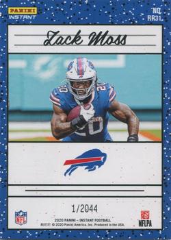 2020 Panini Instant Rated Rookies Retro #RR31 Zack Moss Back