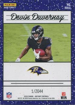2020 Panini Instant Rated Rookies Retro #RR32 Devin Duvernay Back