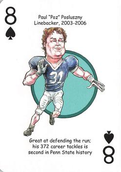 2018 Hero Decks Penn State Nittany Lions Football Heroes Playing Cards #8♠ Paul Posluszny Front