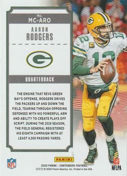 2020 Panini Contenders - MVP Contenders Emerald #MC-ARO Aaron Rodgers Back