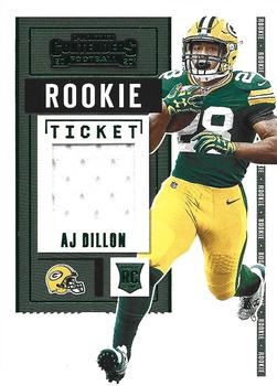 2020 Panini Contenders - Rookie Ticket Swatches Variation #RSV-AJD AJ Dillon Front