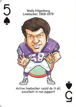 2015 Hero Decks Minnesota Vikings Football Heroes Playing Cards #5♠ Wally Hilgenberg Front