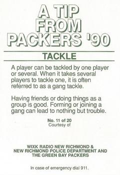 1990 Green Bay Packers Police - WIXK Radio New Richmond & New Richmond Police Department #11 Johnny Holland Back