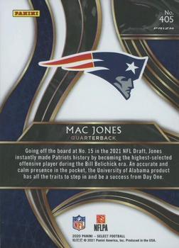 2020 Panini Select #405 Mac Jones Back