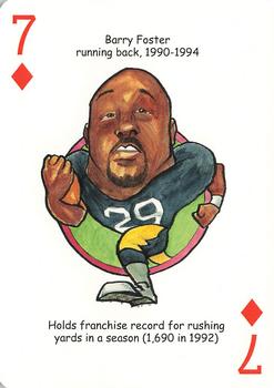 2005 Hero Decks Pittsburgh Steelers Football Heroes Playing Cards #7♦ Barry Foster Front
