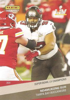 2020 Panini Instant Tampa Bay Buccaneers Super Bowl LV Champions #16 Ndamukong Suh Front