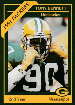 1991 Green Bay Packers Police - Copps Food Center #10 Tony Bennett Front