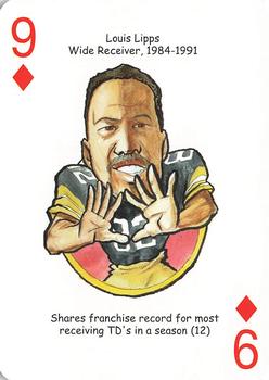2008 Hero Decks Pittsburgh Steelers Football Heroes Playing Cards #9♦ Louis Lipps Front