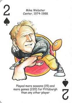 2008 Hero Decks Pittsburgh Steelers Football Heroes Playing Cards #2♠ Mike Webster Front
