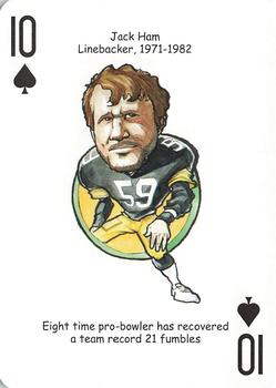 2008 Hero Decks Pittsburgh Steelers Football Heroes Playing Cards #10♠ Jack Ham Front