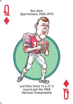 2016 Hero Decks Ohio State Buckeyes Football Heroes Playing Cards #Q♦ Rex Kern Front
