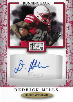 2021 SAGE Premier Draft - Autographs Red #A42 Dedrick Mills Front