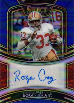 2020 Panini Select - Signatures Blue Prizm #SI-RCR Roger Craig Front