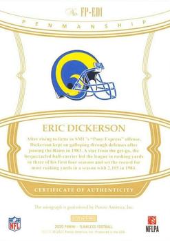 2020 Panini Flawless - Flawless Penmanship Silver #FP-EDI Eric Dickerson Back