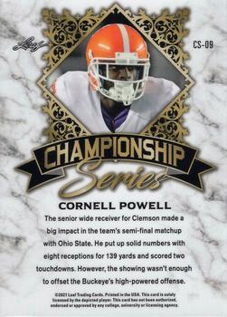 2021 Leaf Championship Series - Blue #CS-09 Cornell Powell Back