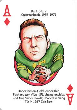 2016 Hero Decks Green Bay Packers Football Heroes Playing Cards #A♦ Bart Starr Front