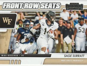 2021 Panini Contenders Draft Picks - Front-Row Seats #31 Sage Surratt Front