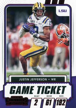 2021 Panini Contenders Draft Picks - Red #30 Justin Jefferson Front