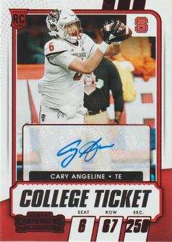2021 Panini Contenders Draft Picks - Red #175 Cary Angeline Front