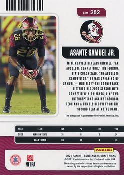 2021 Panini Contenders Draft Picks - Blue #282 Asante Samuel Jr. Back