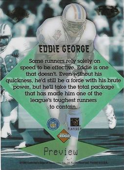 1999 Collector's Edge Fury - Fast and Furious Previews #FF-25 Eddie George Back