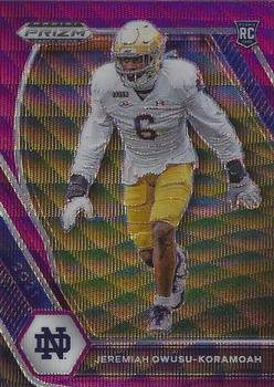 2021 Panini Prizm Draft Picks Collegiate - Purple Wave #147 Jeremiah Owusu-Koramoah Front