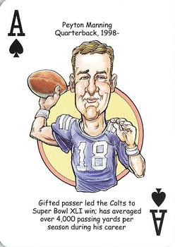 2007 Hero Decks Indianapolis Colts Football Heroes Playing Cards #A♠ Peyton Manning Front