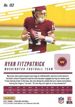 2021 Panini Prestige #153 Ryan Fitzpatrick Back