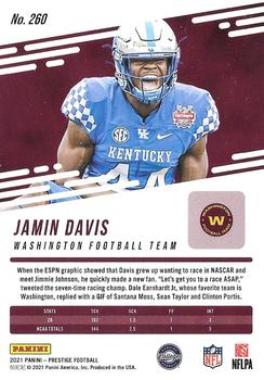 2021 Panini Prestige #260 Jamin Davis Back