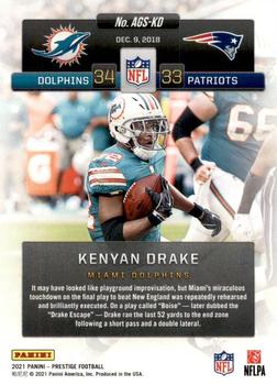 2021 Panini Prestige - Any Given Sunday #AGS-KD Kenyan Drake Back