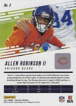 2021 Panini Prestige - Xtra Points Sunburst #3 Allen Robinson II Back