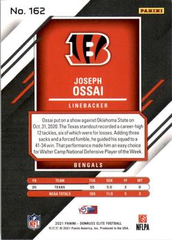 2021 Donruss Elite - Green #162 Joseph Ossai Back