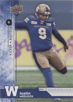 2018 Upper Deck CFL - Blue #93 Justin Medlock Front