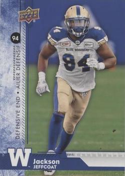 2018 Upper Deck CFL - Blue #112 Jackson Jeffcoat Front