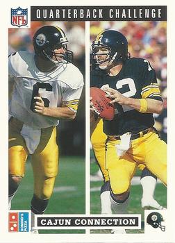 1991 Upper Deck Domino's The Quarterbacks #48 Bubby Brister / Terry Bradshaw Front