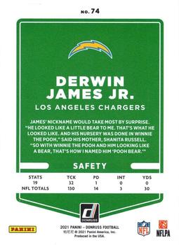 2021 Donruss - Season Stat Line #74 Derwin James Jr. Back