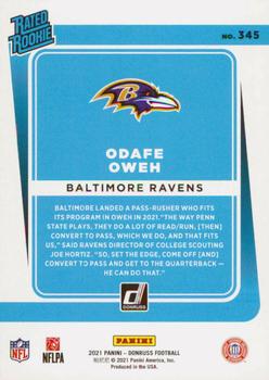 2021 Donruss - Press Proof Blue #345 Odafe Oweh Back