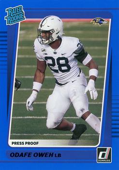 2021 Donruss - Press Proof Blue #345 Odafe Oweh Front