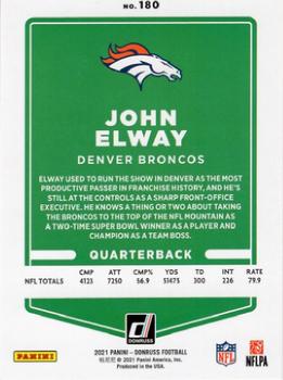 2021 Donruss - Press Proof Green #180 John Elway Back